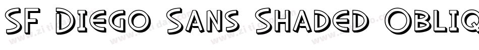 SF Diego Sans Shaded Oblique字体转换